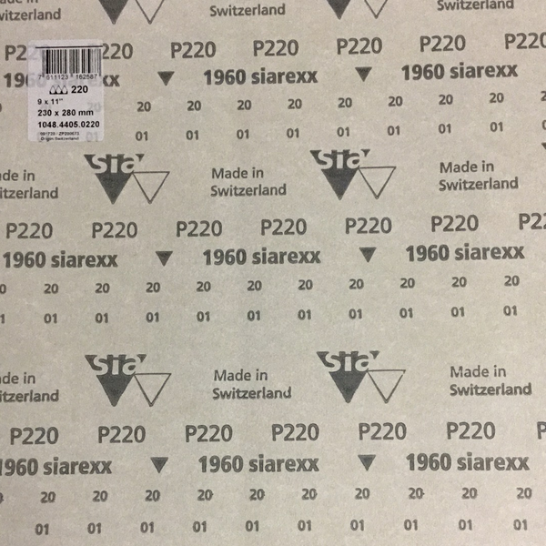 Siarexx Sandpaper 220 grit Single Sheet