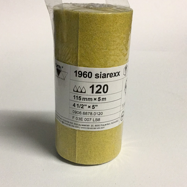 Siarexx Sandpaper 120 grit Roll 115mmx5m