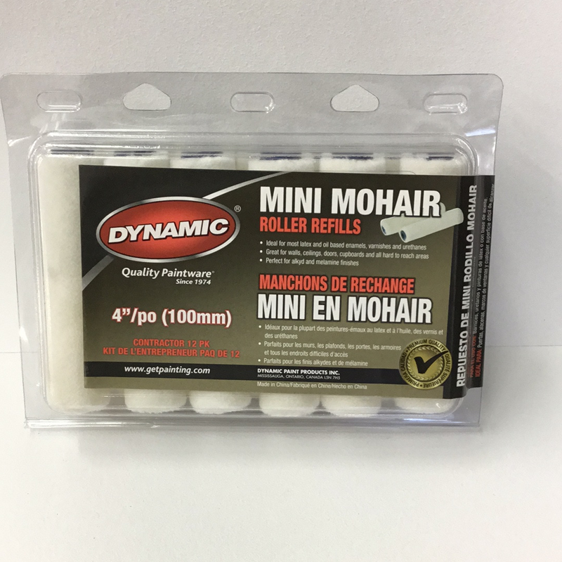 Dynamic Mini Mohair Roller Refills 4" 12pk