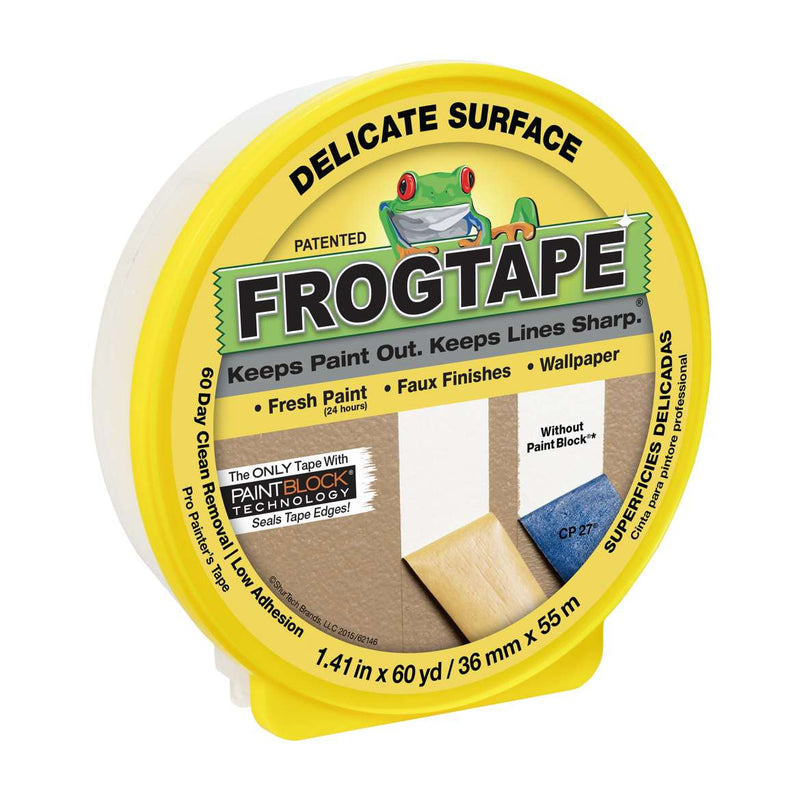 Frog Tape Delicate Surface Painter's Tape - Yellow, 1.41 in. x 60 yd.