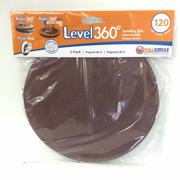 Level 360 Sanding Disc 120 Grit 5pk Paintscapes
