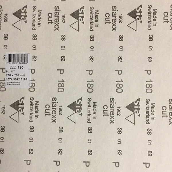 Siarexx Sandpaper 180 grit Single Sheet