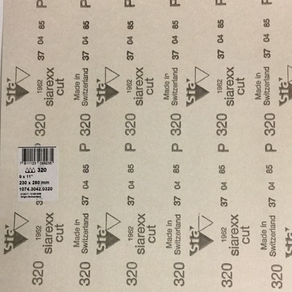 Siarexx Sandpaper 320 grit Single Sheet