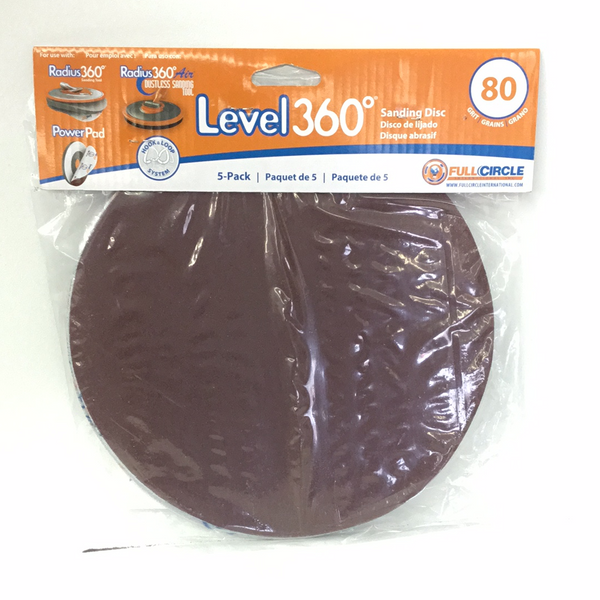 Level 360 Sanding Disc 80 Grit 5pk