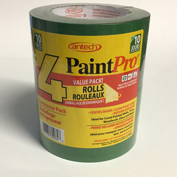Cantech Green Painter's Tape 1.5" 4pk