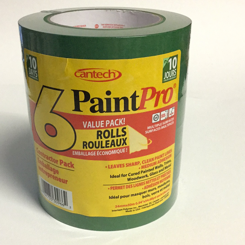 Cantech Green Painter's Tape 1" 6pk